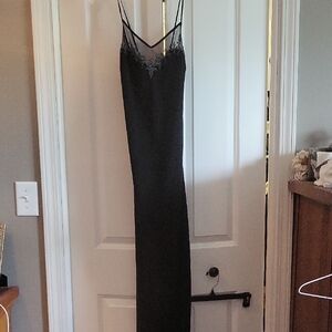 Elegant Black Spaghetti Strap Dress
